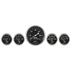 Auto Meter Gauge Kit 5 pc. 3 3/8in & 2 1/16in Elec. Speedometer Old Tyme Black - mammothracing