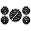 Auto Meter Gauge Kit 5 pc. 3 1/8in & 2 1/16in Mechanical Speedometer Old Tyme Black - mammothracing