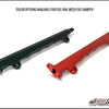 AMS Performance 08-15 Mitsubishi EVO X CNC Machined Aluminum Fuel Rail w/Pulsation Dampener - Red - mammothracing