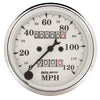 Auto Meter 3-1/8in 120MPH Mechanical Speedometer Old Tyme White Gauge - mammothracing