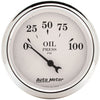 Auto Meter 2-1/16in 100PSI Electronic Oil Pressure Old Tyme White Gauge - mammothracing